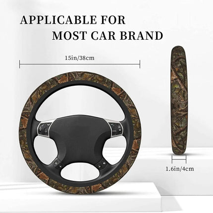 Forest Camouflage Steering Wheel Cover - Wnkrs