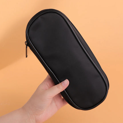 Bolsa de almacenamiento portátil de brochas de maquillaje de lona impermeable con cremallera