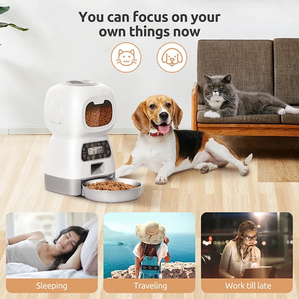 Distributeur automatique intelligent pour animaux de compagnie de 3,5 L