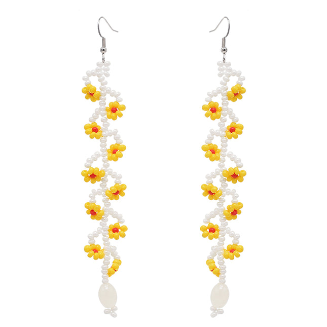 Resin Long Tassel Drop Earrings