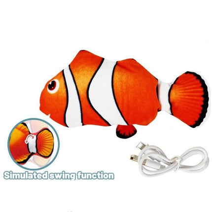 Interactive 3D Plush Fish Toy for Cats - Wnkrs