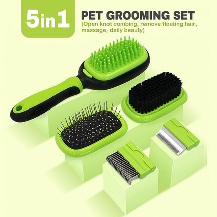 Ensemble de brosses de toilettage pour animaux de compagnie 5 en 1