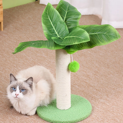 Rascador interactivo para gatos con bolas colgantes - Juguete de sisal para gatos