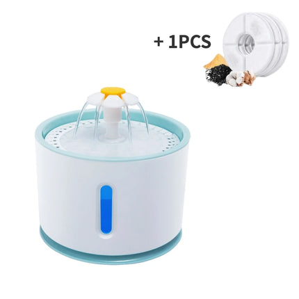 Fuente de agua para gatos de acero inoxidable de 81 oz con bomba ultrasilenciosa y 3 configuraciones de flujo de agua