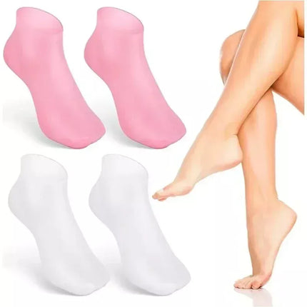 Silicone Spa Moisturizing Gel Socks for Foot Exfoliation & Care - Wnkrs