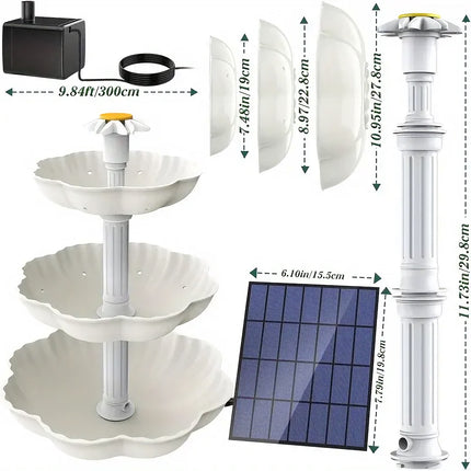 Solar Bird Bath Water Fountain