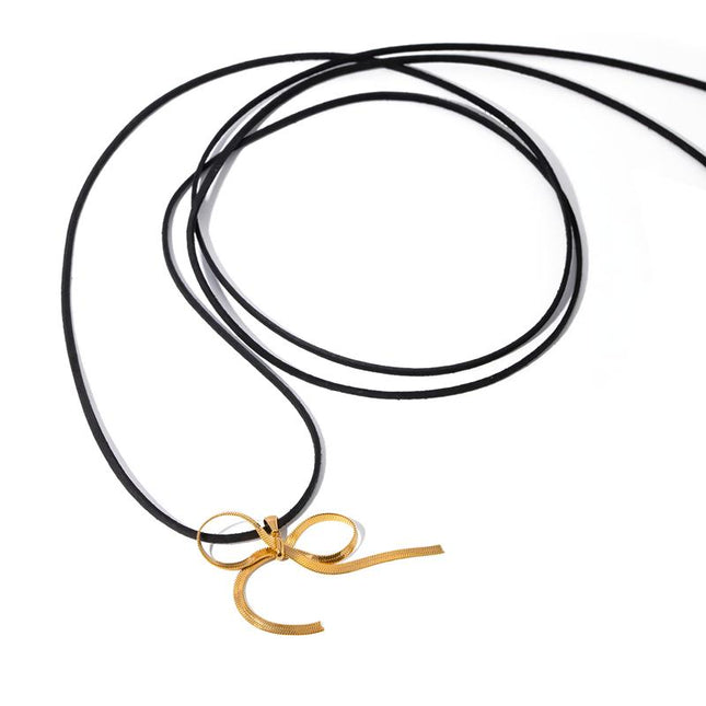 Bowknot Snake Bone Chain Necklace