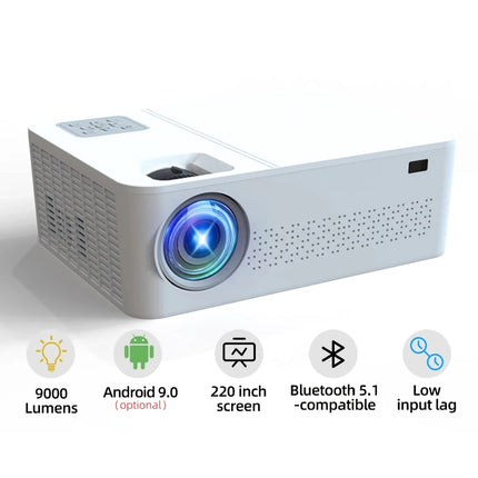 Full HD 9000 Lumens 4K Home Theater Projector with Bluetooth and WiFi