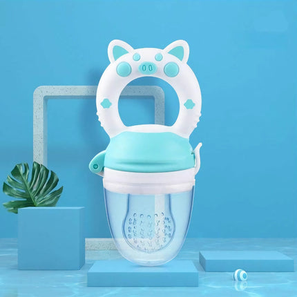 Cuillère d'alimentation et extracteur de jus en silicone pour bébé avec fonction anneau de dentition