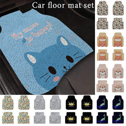 Universal Cartoon Pattern Waterproof Car Floor Mats - Wnkrs