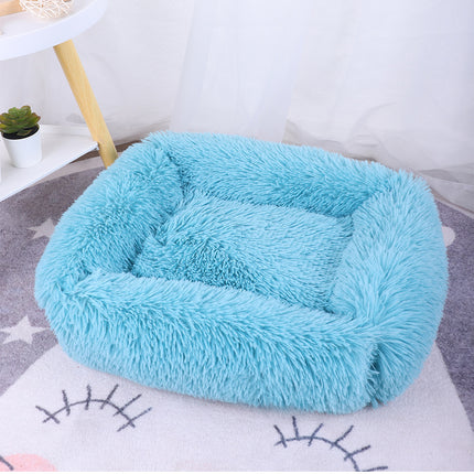 Cómoda cama acolchada de felpa para perros