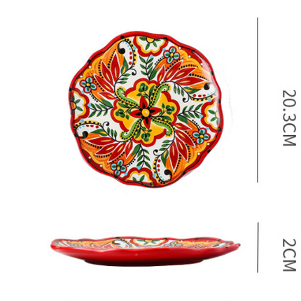 Underglaze Ceramic Tableware Bohemian Household Dishes - Wnkrs