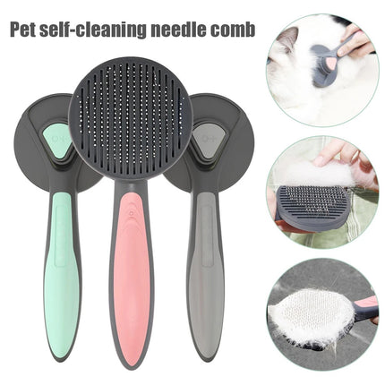 Self-Cleaning Pet Grooming Brush for Cats & Dogs