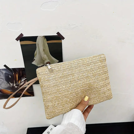 Bohemian Straw Woven Clutch