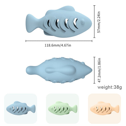 Juguete de silicona con forma de pez y hierba gatera con gotero