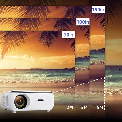 Vidéoprojecteur Android 4K avec Bluetooth, WiFi, écran 300 pouces, Home Cinéma