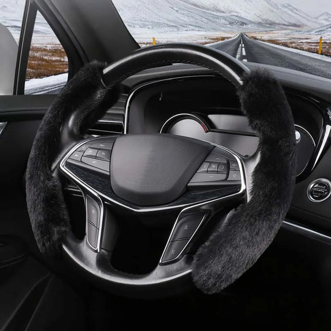 Housse de volant d'hiver en peluche