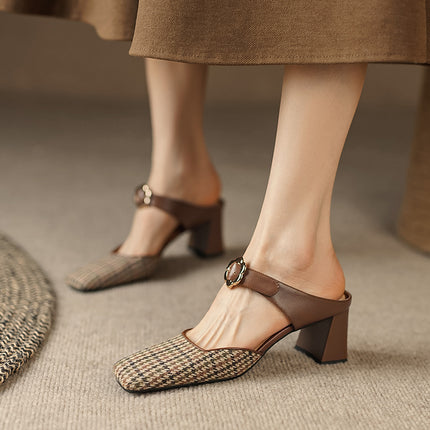 Mules à boucle chic