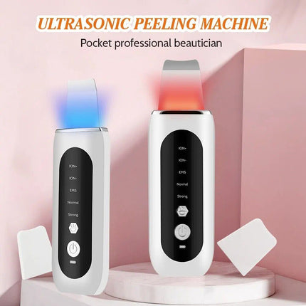 Ultrasonic EMS Facial Scrubber: Skin Renewal & Blackhead Removal Device - Wnkrs