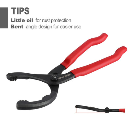 12" Adjustable Oil Filter Pliers Clamp Wrench for Truck and Car Repair