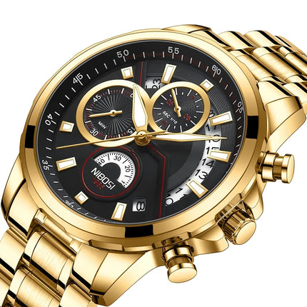 Luxury Men's Luminous Sport Chronograph Waterproof Watch