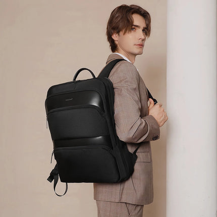 Mochila para computadora portátil de negocios para hombres: bolsa de viaje y escolar delgada e impermeable