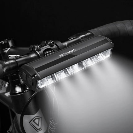 Luz de bicicleta ultra brillante de 6000 lúmenes con batería externa