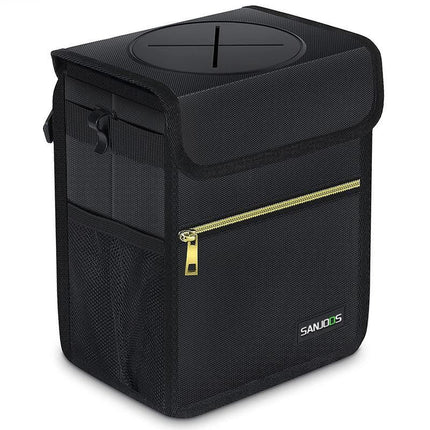 Waterproof Car Trash Bin with Multi-Functional Storage - Wnkrs