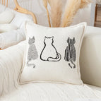 Housse de coussin 45x45cm / Trois chats