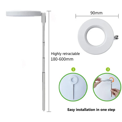 Lámpara LED para cultivo de plantas con forma de anillo de ángel, altura ajustable y temporizador