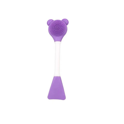 Double Sided Silicone Bear Face Mask Brush - Reusable Skin Care Tool