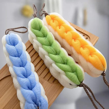 Brosse de bain luxueuse en maille avec brosse de massage pour le corps