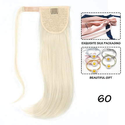 Synthetic Straight Wraparound Ponytail