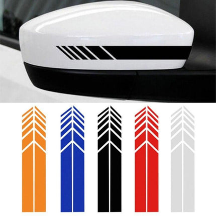 Car Racing Stripe Stickers Rearview Mirror Vinyl Decals - Wnkrs