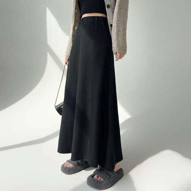 Jupe tricotée taille haute élégante pour femme