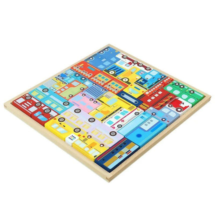 Children's Educational Creative Wooden Three-Dimensional Puzzle Tetris - Wnkrs