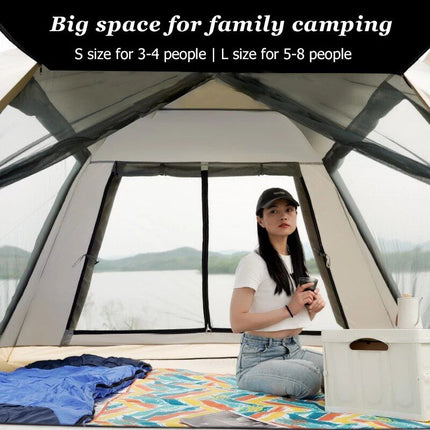 Instant Setup 5-8 Person Waterproof Camping Tent with Carry Bag - Wnkrs