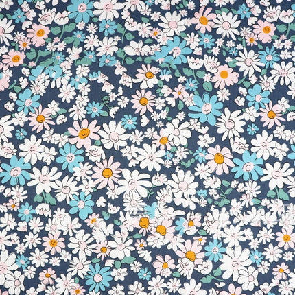 Plant Flower Small Clear Floral Twill Cotton Fabric - Wnkrs