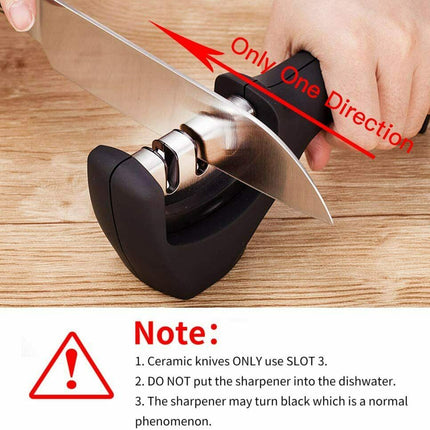 KNIFE SHARPENER Ceramic Tungsten Kitchen Knives Blade Sharpening System Tool USA - Wnkrs