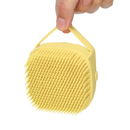 Brosse de massage en silicone pour salle de bain pour animaux de compagnie - Outil de bain doux et sûr pour chiens, chats et enfants