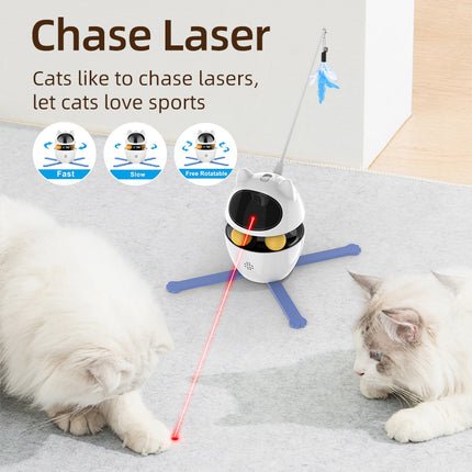 Jouet laser LED interactif 3 en 1 pour chat