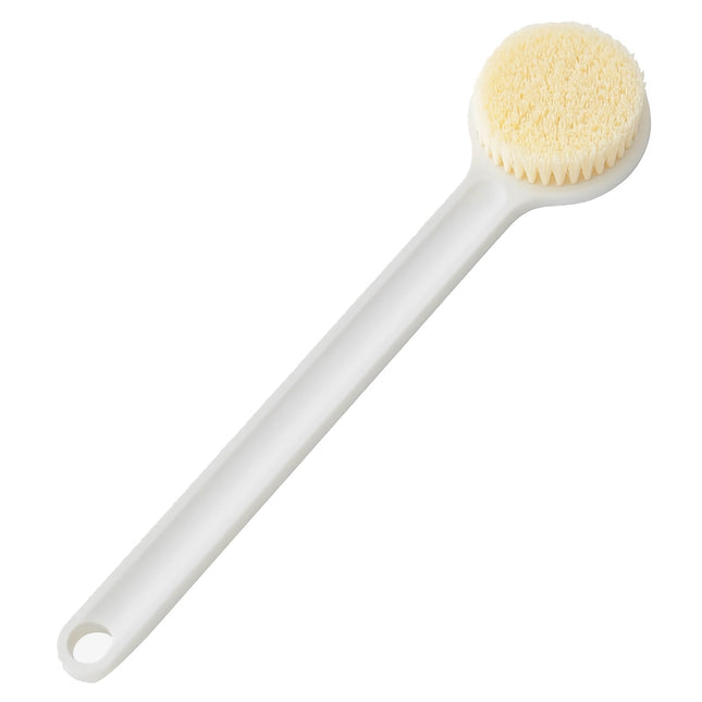 Brosse de bain à long manche – Gommage corporel exfoliant à poils doux