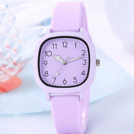 Montre à quartz tendance en silicone pour femme