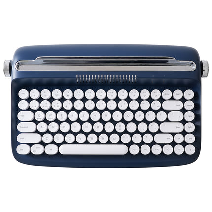 Retro Wireless Bluetooth Typewriter Keyboard with Integrated Stand