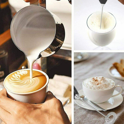 Electric Milk Frother Drink Foamer Whisk Mixer Stirrer Coffee Eggbeater Kitchen - Wnkrs