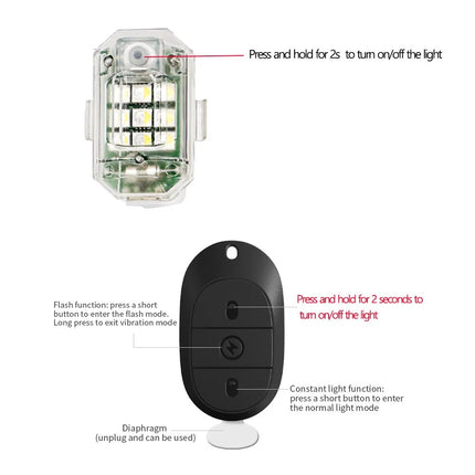 Lumière stroboscopique LED sans fil avec télécommande