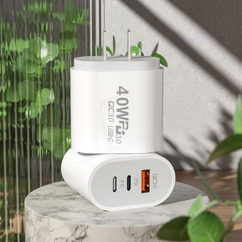 Total 40W Multi-Port USB C Fast Charger