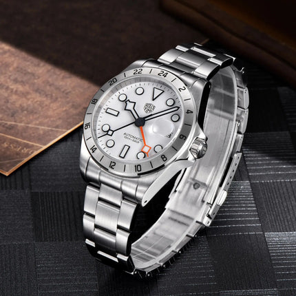 Reloj mecánico automático GMT de lujo para hombre