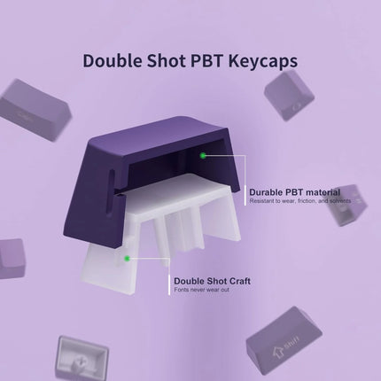 Ensemble de touches PBT dégradées violettes pour commutateurs Cherry MX