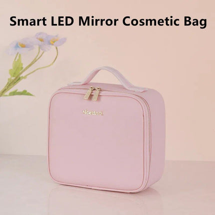 Illuminated LED Cosmetic Case with Mirror - Portable & High-Capacity Makeup Organizer - Wnkrs